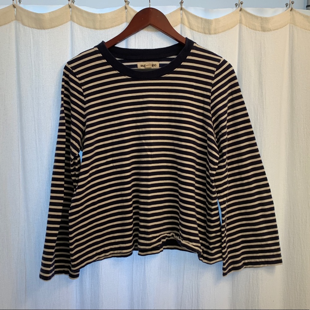 Rivet and Thread bell sleeve top
